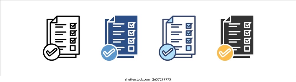 Assessment Icon Set Multiple Style Collection