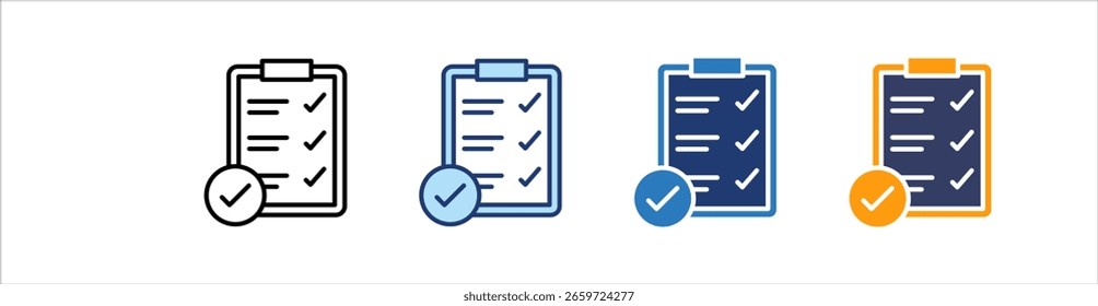 Assessment Icon Set Multiple Style Collection