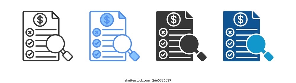 Conjunto de iconos de evaluación Colección de estilos múltiples
