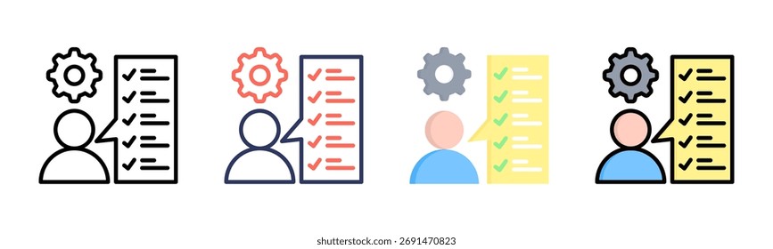 Assessment icon set multiple style collection