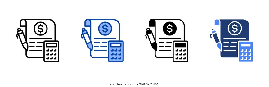 Assessment icon set multiple style collection