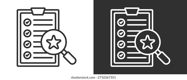 Conjunto De Iconos De Evaluación Colección De Vector Aislado En Blanco Y Negro