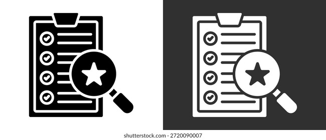 Conjunto De Iconos De Evaluación Colección De Vector Aislado En Blanco Y Negro
