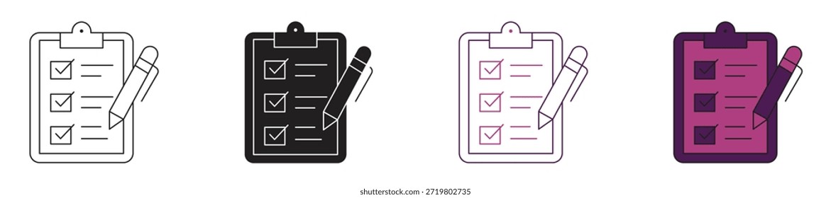 Conjunto de iconos de evaluación, Ilustración vectorial.