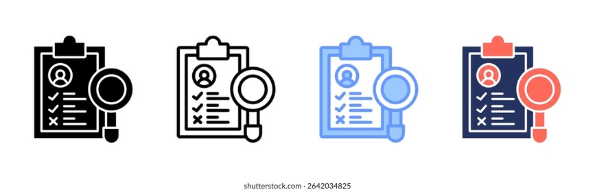 Assessment icon sheet multiple style collection