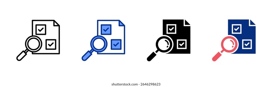 Assessment icon sheet multiple style collection