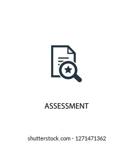 assessment icon. Simple element illustration. assessment concept symbol design. Can be used for web and mobile.