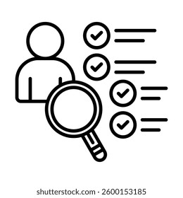Assessment Icon. Simple vector Outline illustration