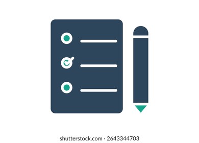 ícone Avaliação. ícone sólido estilo. ícone relacionado a negócios. elementos de negócios vetor ilustração