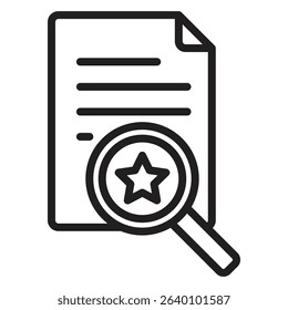 assessment icon Thin line illustration