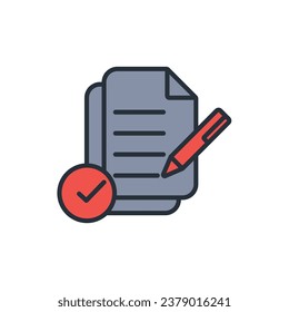 icono de evaluación. vector.Curso editable.Signo de estilo lineal para uso de diseño web,logotipo.Ilustración de símbolo.