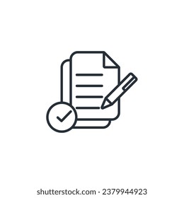 icono de evaluación. vector.Curso editable.Signo de estilo lineal para uso de diseño web,logotipo.Ilustración de símbolo.