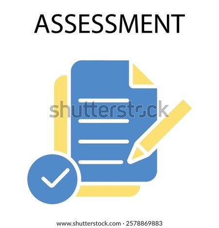 assessment icon. vector.Editable stroke.linear style sign for use web design,logo.Symbol illustration.
