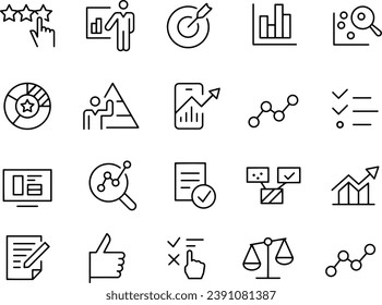Bewertungszeilensymbole, Vektordesign