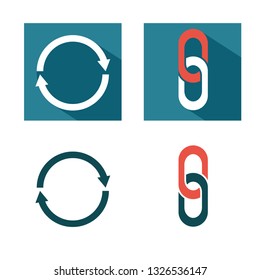 assessment, link building, seo vector icon. colorful assessment sign  on blue background with long shadow. assessment,  link building icon for web and app. Vector. All icons are the same size, conveni