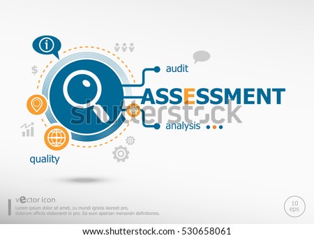 Assessment and marketing concept. Project for web banner and creative process.
