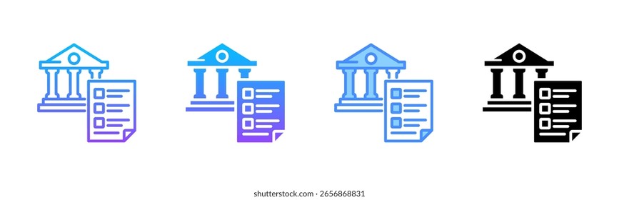 Conjunto de iconos de estilo múltiple de evaluación
