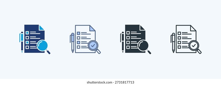 Assessment Multiple Style Icon Collection