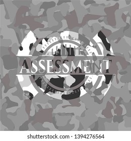 Assessment on grey camouflage pattern