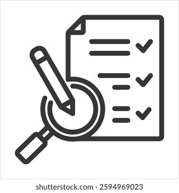 Assessment Outline Icon Vector Illustration