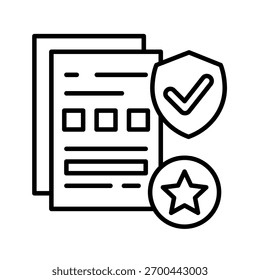 Vektorgrafik des Umrisssymbols der Bewertung