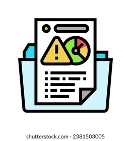 assessment report risk color icon vector. assessment report risk sign. isolated symbol illustration