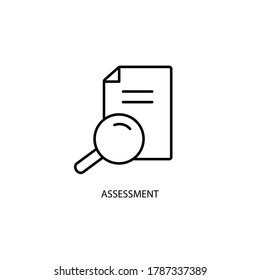 Assessment simple thin line icon vector illustration
