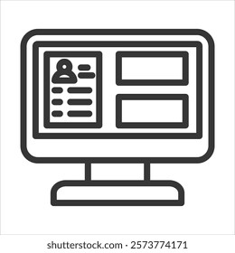 Assessment Tools Outline Icon Vector Illustration