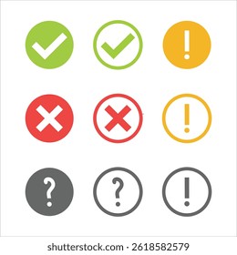Assessment, Validation, and Alert Symbols
