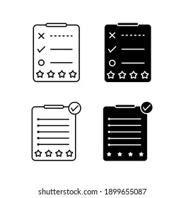 Assessment Vector Icon on white background color editable