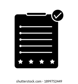 Icono del vector de evaluación en color de fondo blanco editable