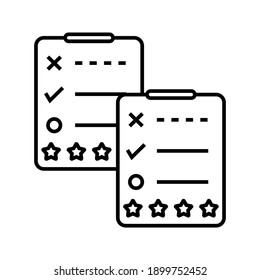 Assessment Vector Icon on white background color editable