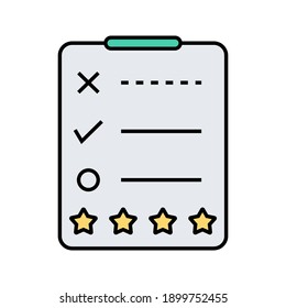 Assessment Vector Icon on white background color editable