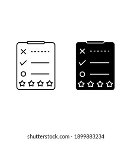 Assessment Vector Icon on white background color editable
