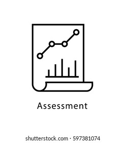 Assessment Vector Line Icon 