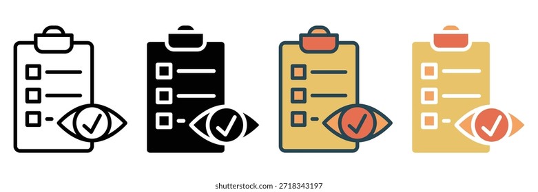 assessment web icon multiple style collection