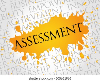 ASSESSMENT word cloud, business concept