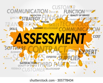 ASSESSMENT word cloud, business concept