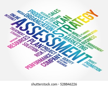 ASSESSMENT word cloud, business concept