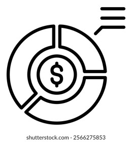 Asset Allocation Icon Element For Design