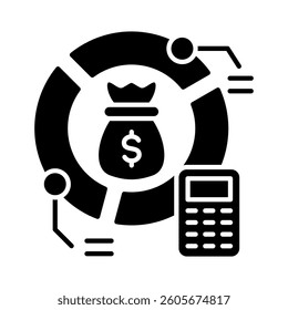 Asset Allocation Icon Element for Design
