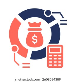 Asset Allocation Icon Element for Design