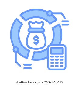 Asset Allocation Icon Element for Design