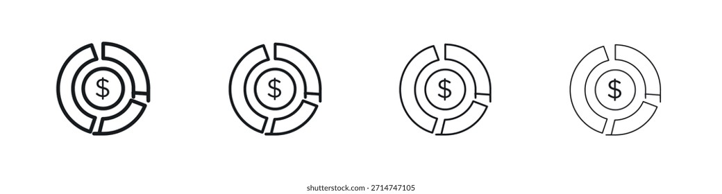 Asset allocation icon Eps10. icons graphic design
