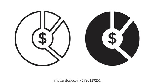 Ilustración de ícono de asignación de activos, Vector de línea delgada, signo de Diseño web,