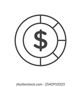 Asset allocation icon. isolated simple vector icon on white background. EPS10