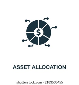 Asset Allocation Icon. Monochrome Simple Line Stock Market Icon For Templates, Web Design And Infographics