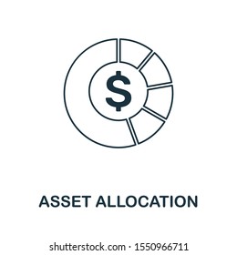 Asset Allocation Icon Outline Style. Thin Line Creative Asset Allocation Icon For Logo, Graphic Design And More.