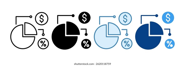 Asset Allocation Icon Set Multiple Style Collection