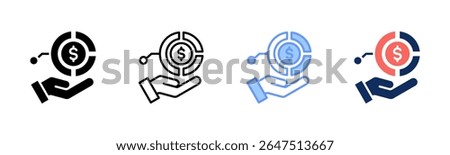 Asset Allocation icon sheet multiple style collection